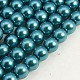 Abalorios de perla de vidrio perlados redondos X-HY-10D-B52-1