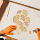 FINGERINSPIRE Ginkgo Leaf Stencils 29.7x21cm Plastic Gingko Leaves Drawing Painting Stencils Gingko Leaves Pattern Wall Stencils Reusable Stencils for Painting on Wood DIY-WH0202-253-5