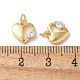 Латунные микропаве прозрачные подвески с фианитом KK-Q031-44G-06-3