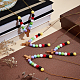 Croce di legno con collane pendenti con perline acriliche da donna NJEW-AB00014-5