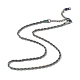 Placage ionique (ip) 304 collier de chaîne de corde en acier inoxydable pour hommes femmes NJEW-K245-023C-1