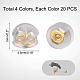 Dicosmetic 80pcs 4 Farben 316 Ohrmuttern aus chirurgischem Edelstahl KY-DC0001-02-2