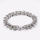 304 Stainless Steel Byzantine Chain Bracelets BJEW-I238-05P-2