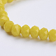 Opaque Solid Color Crystal Glass Beaded Stretch Bracelets BJEW-JB03498-05-2