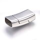 304 Stainless Steel Magnetic Clasps with Glue-in Ends STAS-E440-39P-2