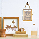 Rechteckiger Mini-Fotorahmen aus Messing zum Aufhängen für gepresste Blumen mit Kette ODIS-WH0061-05AG-6
