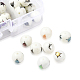 80Pcs 8 Colors Christmas Opaque Glass Beads EGLA-YW0001-03-5