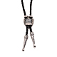 Гравированное овальное ожерелье laria для мужчин и женщин NJEW-WH0011-07AS-3