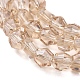 Electroplate Glass Beads Strands EGLA-L018-C-3