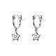 Trendy 925 Sterling Silver Hoop Earrings EJEW-BB34455-1