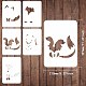 5  Style PET Hollow out Drawing Painting Stencils Sets DIY-WH0172-319-2
