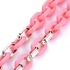 Personalized Acrylic & CCB Plastic Cable Chain Necklaces X-NJEW-JN02824-4