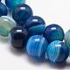 Chapelets de perles en agate rayée naturelle/agate à bandes G-K166-13-10mm-06-3