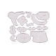 炭素鋼カッティングダイステンシル  DIYスクラップブッキング/フォトアルバム用  装飾的なエンボス印刷紙のカード  クリスマス  クマ  マットプラチナカラー  9.4x10.6cm DIY-F032-67-1