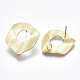 Accessoires de puces d'oreilles en alliage avec surface lisse PALLOY-T064-34MG-2