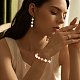 Chgcraft 5 Uds 5 colores cadena de cuentas de perlas de vidrio hechas a mano AJEW-CA0003-32-6