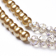 Facettes colliers de perles de verre ronde NJEW-K077-02-2
