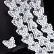 Gorgecraft3ヤードレーストリム  ポリエステルレースリボンエッジトリミング  ミシンとブライダルの結婚式の装飾用  蝶  ホワイト  2-1/2インチ（65mm） DIY-GF0005-48-4
