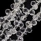 Teardrop Shaped Transparent Crystal Glass Beads Strands GLAA-F010-A01-2