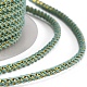 丸文字列スレッドポリエステルコード  金ワイヤと  ミディアムアクアマリン  2.5mm  約21.87ヤード（20m）/ロール OCOR-F012-A10-3