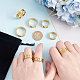 UNICRAFTALE 16pcs 8 Sizes Golden Double Blank Core Finger Rings Stainless Steel Grooved Ring Settings Wide Band Finger Rings for Jewelry Making Gift Size 5-14 RJEW-UN0002-35G-3