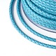 編み紐  革のアクセサリーコード  ジュエリーDIY製版材料  ダークターコイズ  3mm  約10.93ヤード（10m）/ロール WL-I003-3mm-C-18-3