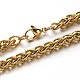 304 Stainless Steel Wheat Chains Bracelets BJEW-O091-04-3