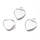 304 Stainless Steel Pendant Cabochons Settings for Fashion Jewelry X-STAS-M283-01P-A-1
