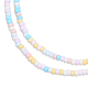 Opaque Spray Painted Glass Bead Strands GLAA-N047-07-08-3