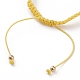 Bracelets de perles tressées en cordon de polyester ciré réglable BJEW-JB05846-02-3