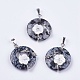 Natural & Synthetic Mixed Stone Pendants G-F546-A-2