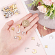 DICOSMETIC 60Pcs 3 Styles Moon and Star Charms 2 Colors Stainless Steel and Gold Color Crescent Moon/Eight Pointed Star/Moon with Star Pendant for for DIY Jewelry Making STAS-DC0009-73-3