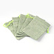 ポリエステル模造黄麻布包装袋巾着袋  黄緑  12x9cm X-ABAG-R005-9x12-02-2