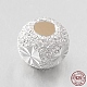 Fancy Cut Textured 925 Sterling Silver Round Beads STER-E044-39A-1
