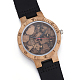 Relojes de pulsera de madera zebrano WACH-H036-07-3