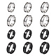 Yilisi 12 pz 12 settaggi per anelli scanalati in acciaio inossidabile STAS-YS0001-24-1
