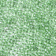 ガラスシードビーズ  機械刺繍に適合  透明色  ラウンド  薄緑  2.5x1.5mm  穴：1mm  約2222個/50g X-SEED-S042-11A-01-3