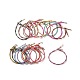 Couple Wave Pattern Nylon Round Cord Silder Bracelet with Brass Clasp for Women BJEW-C020-10G-1