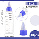 BENECREAT 10 Pack 100ml/3.4 oz Plastic Squeeze Bottles with Scale PET Transparent Blue Twist Cap Bottles Graduated Squeeze Dispensing Bottles for Ink Liquid AJEW-WH0258-692A-2