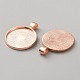 Цинк сеттингами подвески сплава кабошон FIND-WH0365-028RG-2