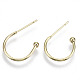 Brass Half Hoop Earrings KK-R112-040-NF-2