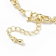 Латунная буквица u звено цепи ожерелье для женщин NJEW-JN03865-5