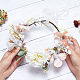 Brautkranz aus künstlichen Blumen aus Stoff OHAR-WH0011-18-3