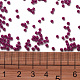 11/0グレードのベーキングペイントガラスシードビーズ  ラウンド  濃いピンク  2.3x1.5mm  穴：1mm  約5300個/50g X-SEED-N001-A-1057-3