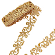 Nbeads 約 4.37 ヤード (4 メートル) ゴールド刺繍ポリエステルリボン  1.38