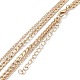 Alloy Double Layered Necklaces NJEW-B0002-01G-4
