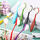 Olycraft 8Pcs 8 Colors Plastic Bendable Toothbrush Make Up Brush MRMJ-OC0002-33-5