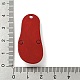 スプレープリント合金ペンダント  スリッパの形  暗赤色  41x18x7.5mm  穴：2mm PALLOY-M218-02A-3