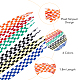 Superfindings 6 пара 6 цвета шнурки из полиэстера с клетчатым узором FIND-FH0006-85A-4