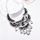 Fashion Women Jewelry Zinc Alloy Glass Rhinestone teardrop NJEW-BB15095-B-5
